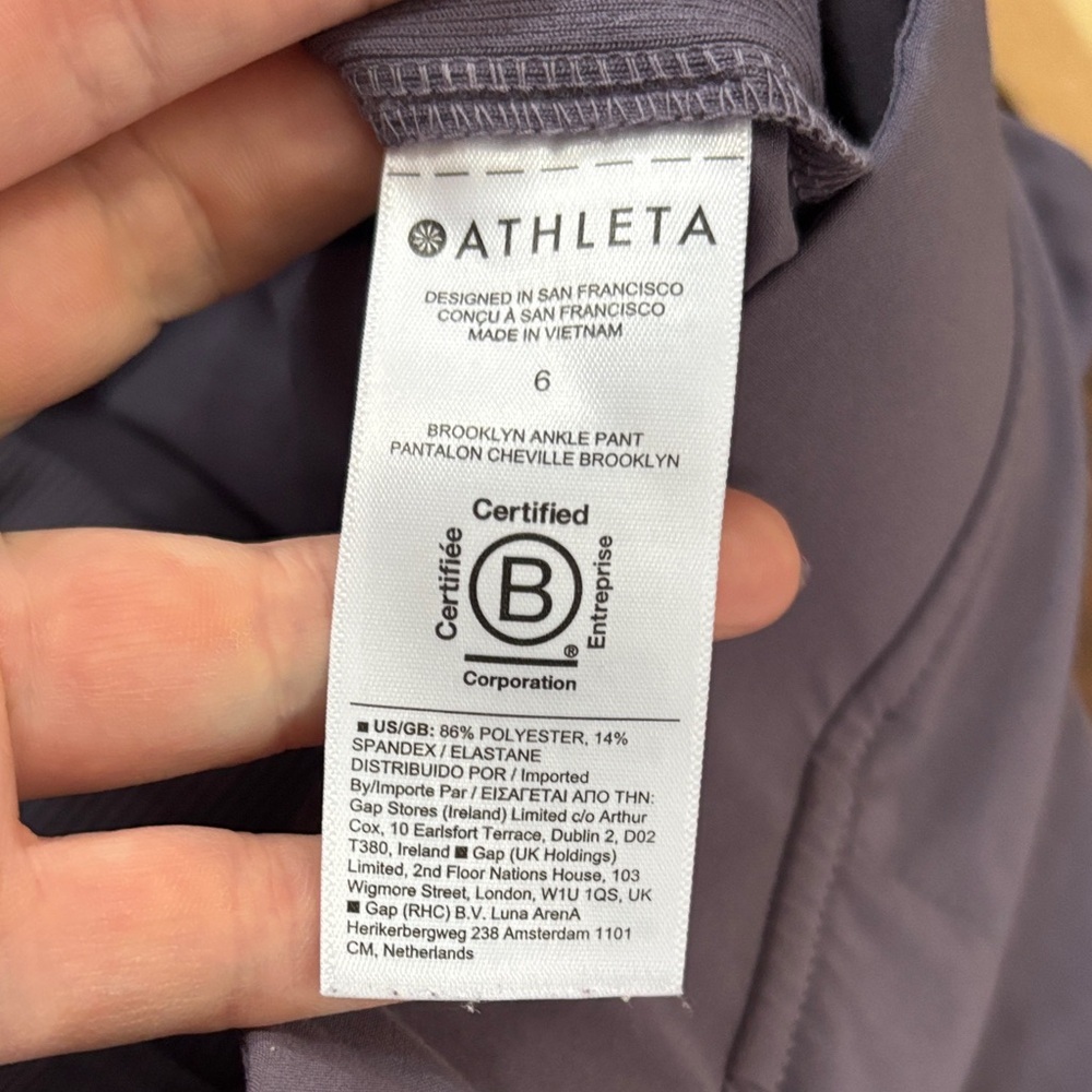 Athleta Brooklyn Ankle Pant Mauve/Purple size 6 - Picture 6 of 10